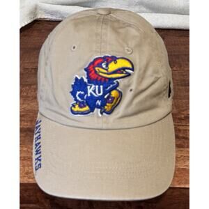 University of Kansas Jayhawks KU Russell Adjustable Hat Cap Khaki